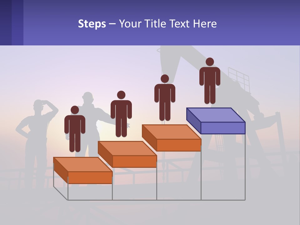 A Couple Of People Standing Next To An Oil Pump PowerPoint Template