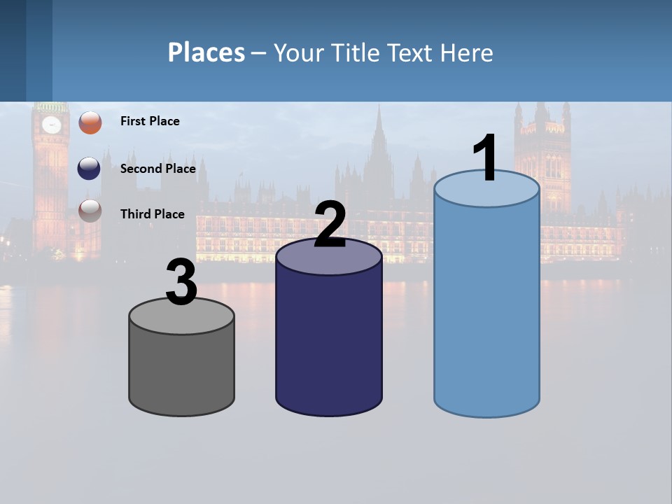 The Big Ben Clock Tower Towering Over The City Of London PowerPoint Template