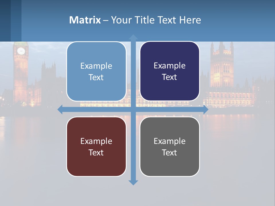 The Big Ben Clock Tower Towering Over The City Of London PowerPoint Template