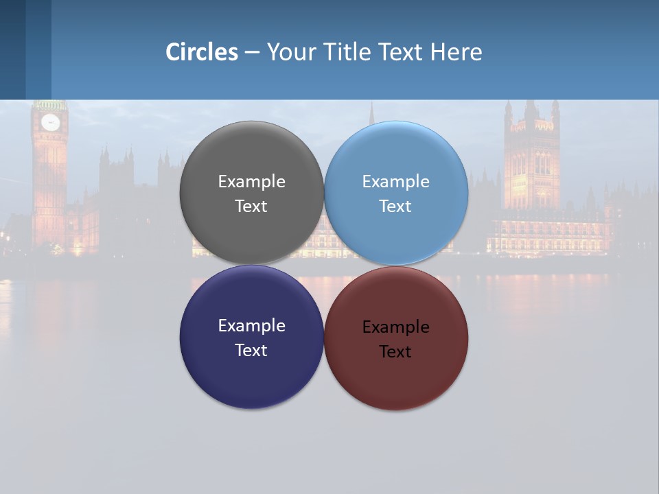 The Big Ben Clock Tower Towering Over The City Of London PowerPoint Template