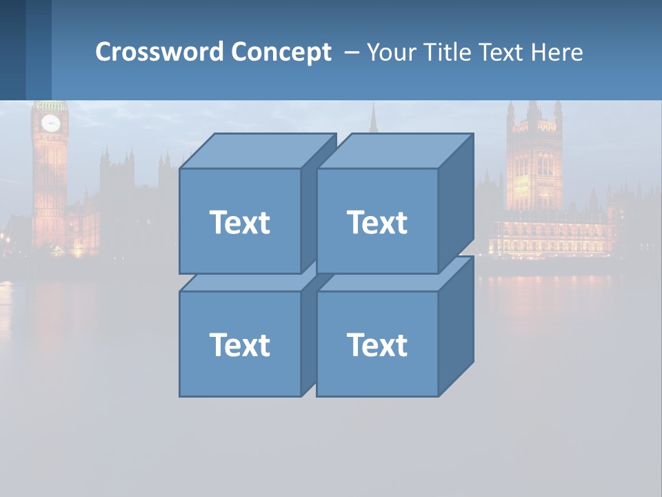 The Big Ben Clock Tower Towering Over The City Of London PowerPoint Template
