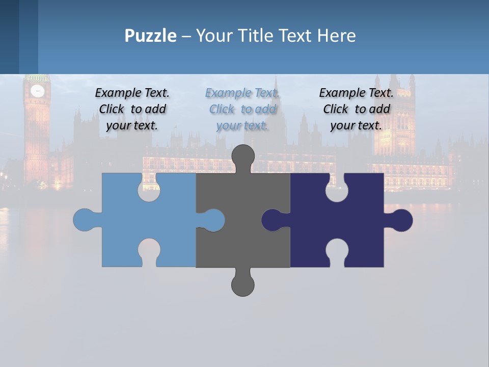 The Big Ben Clock Tower Towering Over The City Of London PowerPoint Template