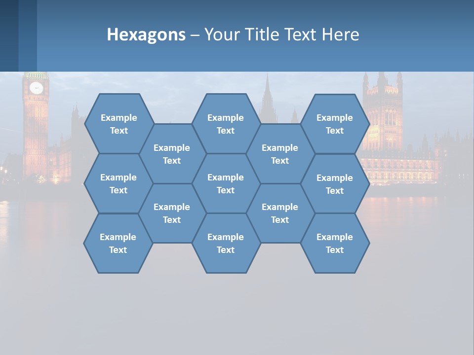 The Big Ben Clock Tower Towering Over The City Of London PowerPoint Template