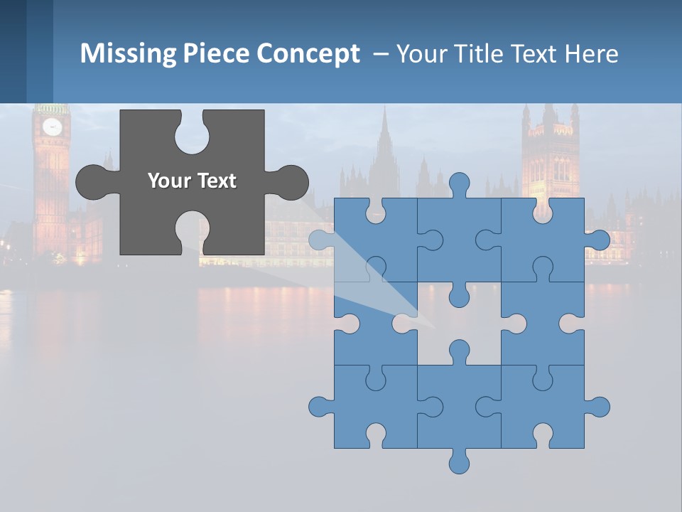 The Big Ben Clock Tower Towering Over The City Of London PowerPoint Template