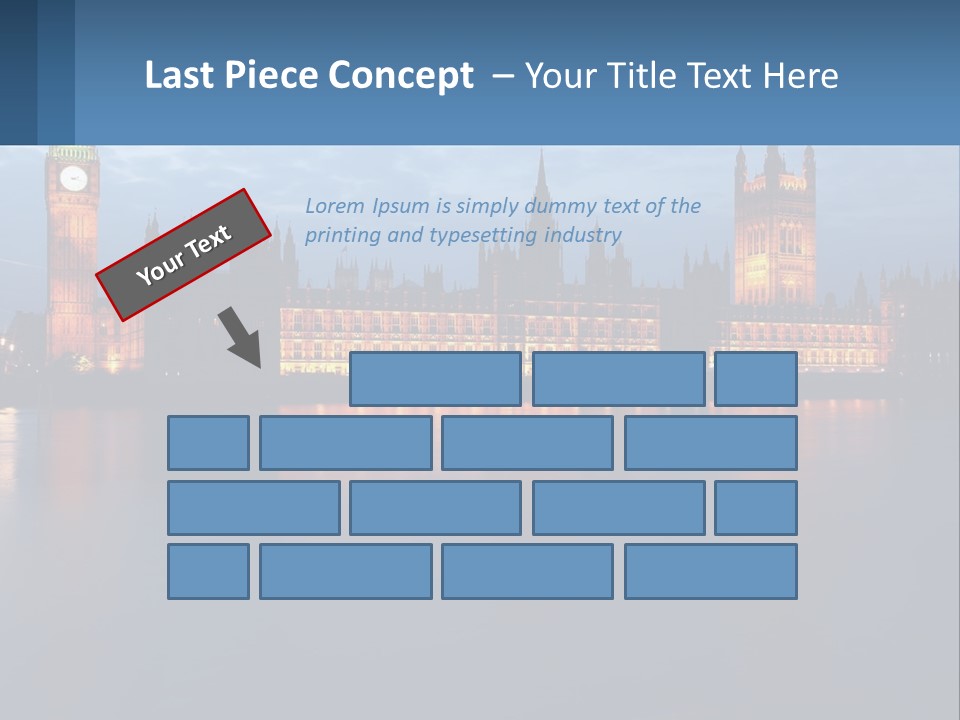 The Big Ben Clock Tower Towering Over The City Of London PowerPoint Template