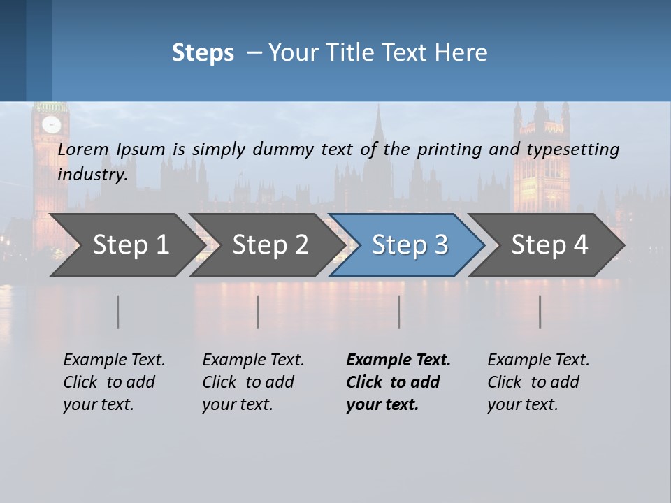 The Big Ben Clock Tower Towering Over The City Of London PowerPoint Template