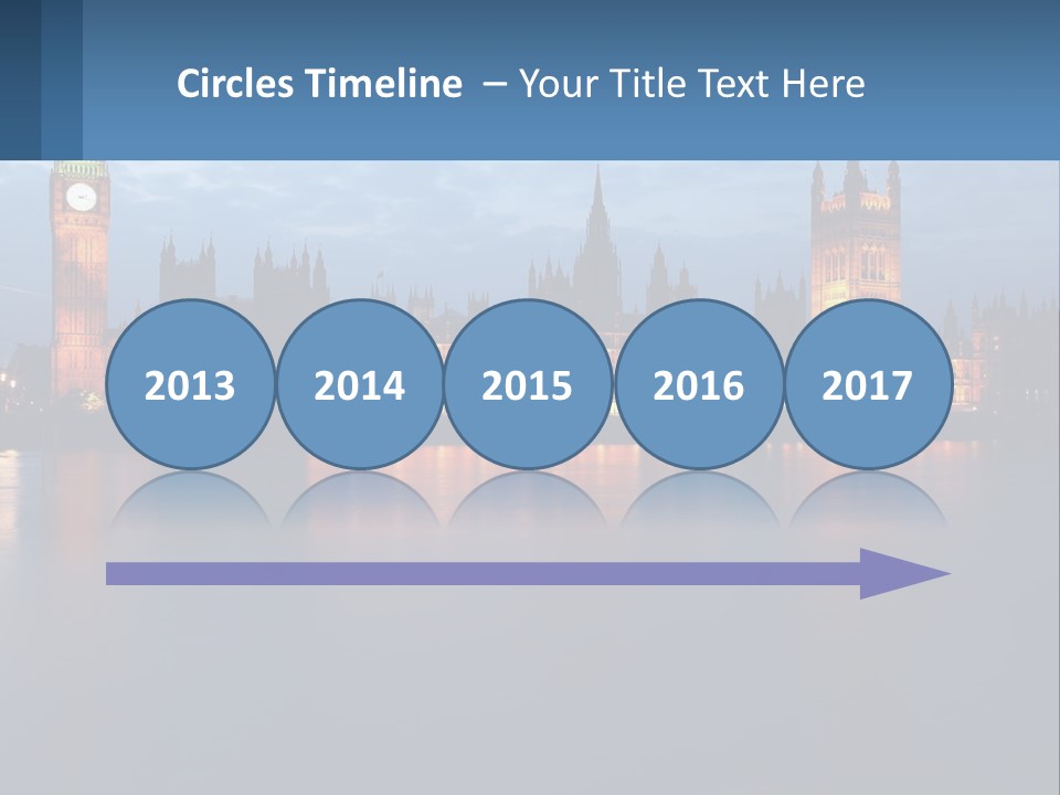 The Big Ben Clock Tower Towering Over The City Of London PowerPoint Template