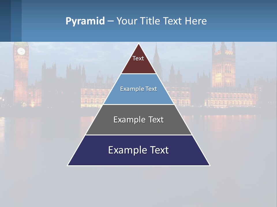 The Big Ben Clock Tower Towering Over The City Of London PowerPoint Template