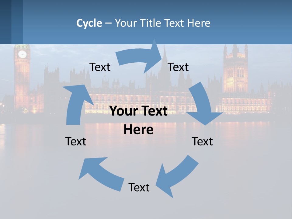 The Big Ben Clock Tower Towering Over The City Of London PowerPoint Template
