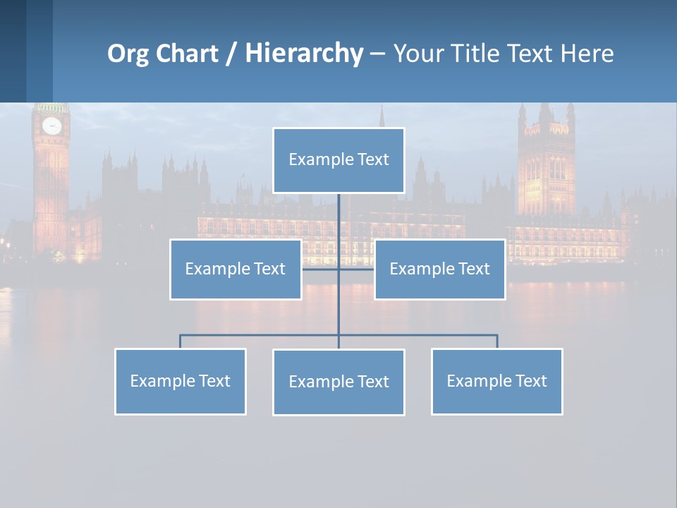 The Big Ben Clock Tower Towering Over The City Of London PowerPoint Template