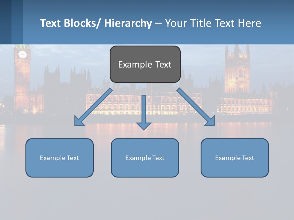 The Big Ben Clock Tower Towering Over The City Of London PowerPoint Template