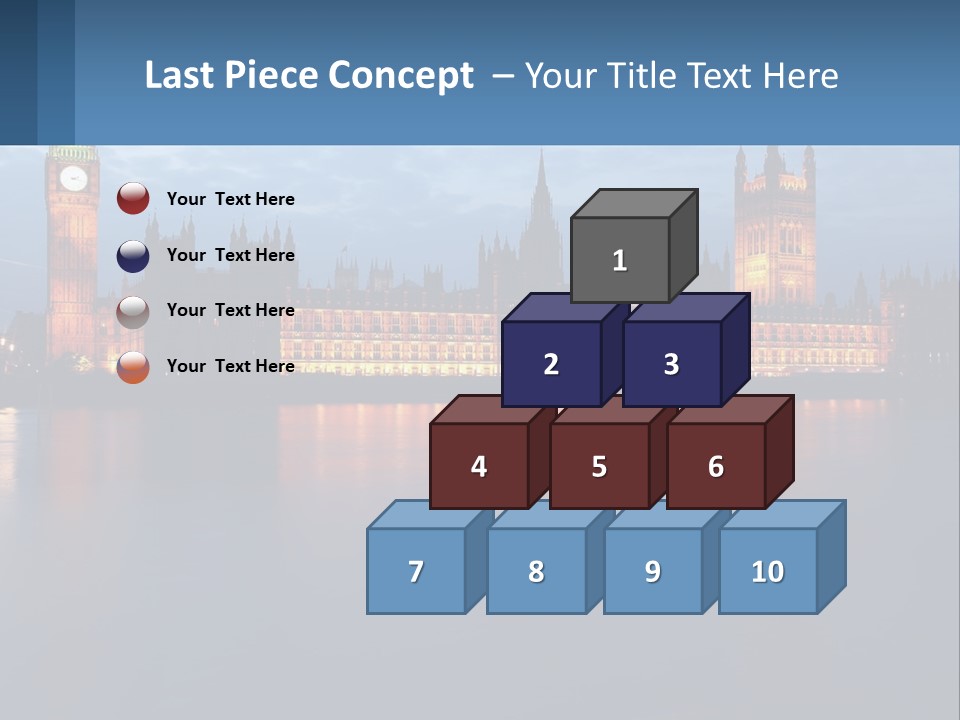 The Big Ben Clock Tower Towering Over The City Of London PowerPoint Template