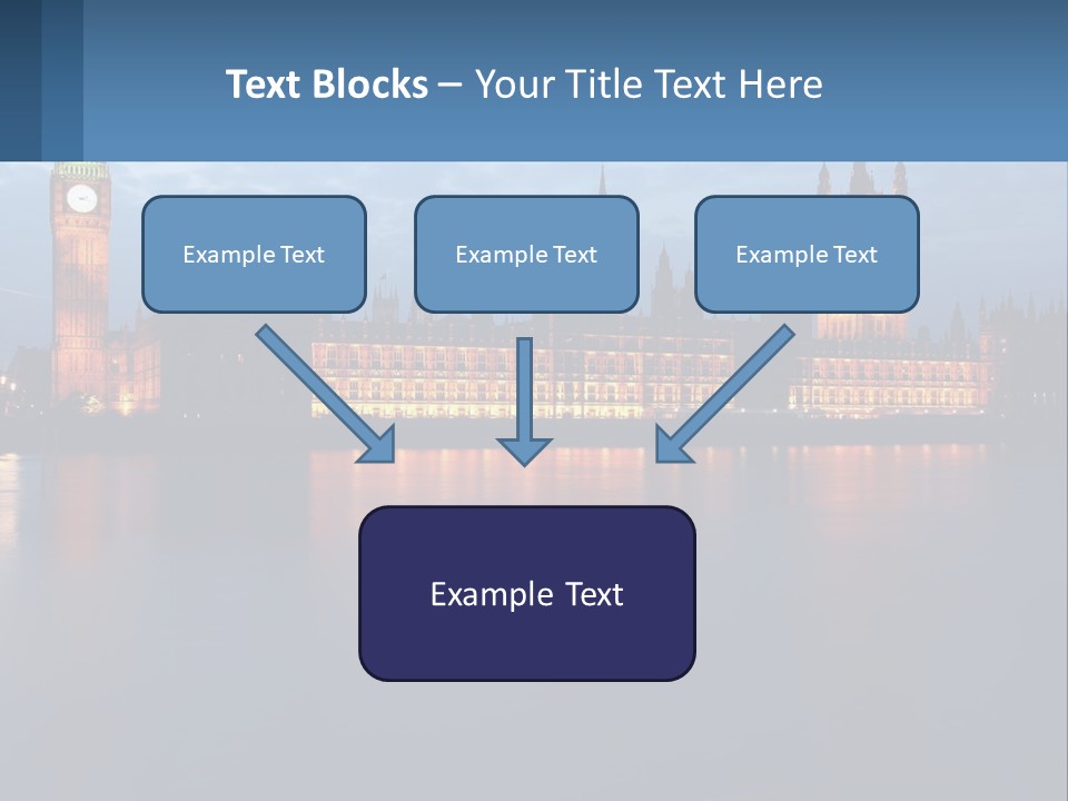 The Big Ben Clock Tower Towering Over The City Of London PowerPoint Template