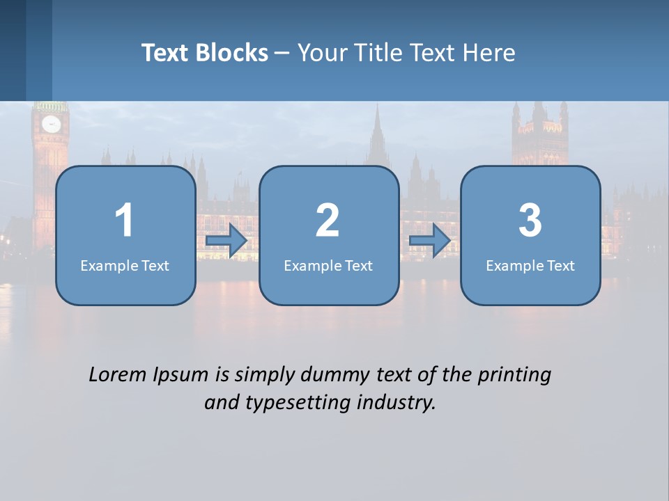 The Big Ben Clock Tower Towering Over The City Of London PowerPoint Template