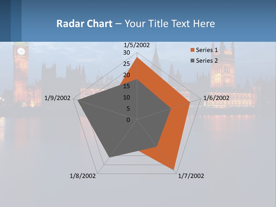 The Big Ben Clock Tower Towering Over The City Of London PowerPoint Template