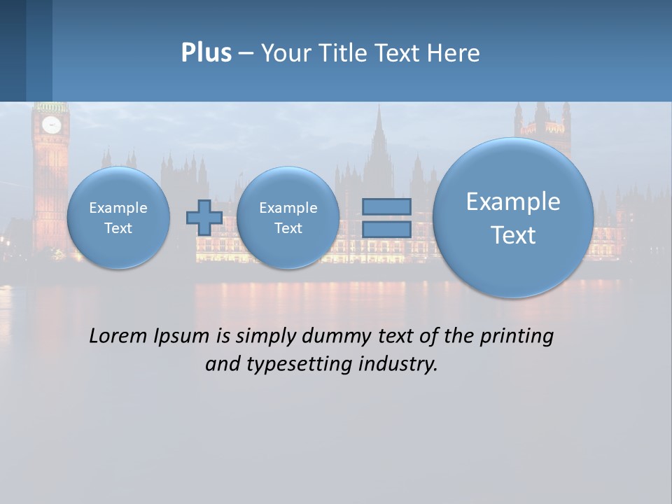The Big Ben Clock Tower Towering Over The City Of London PowerPoint Template