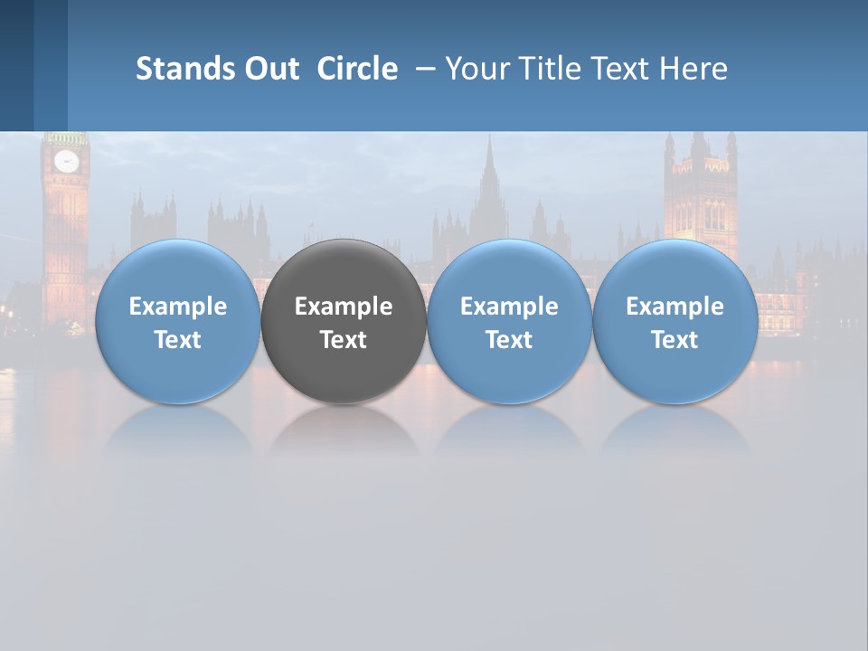 The Big Ben Clock Tower Towering Over The City Of London PowerPoint Template
