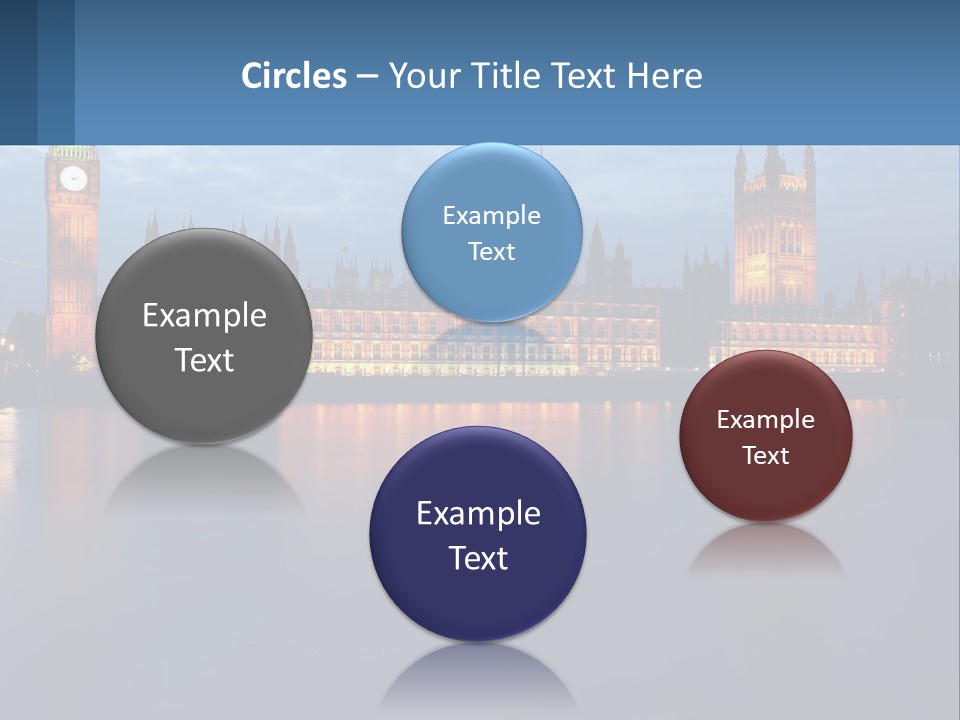 The Big Ben Clock Tower Towering Over The City Of London PowerPoint Template