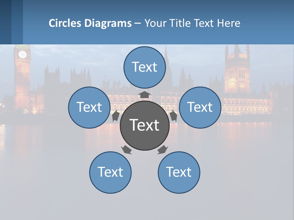 The Big Ben Clock Tower Towering Over The City Of London PowerPoint Template