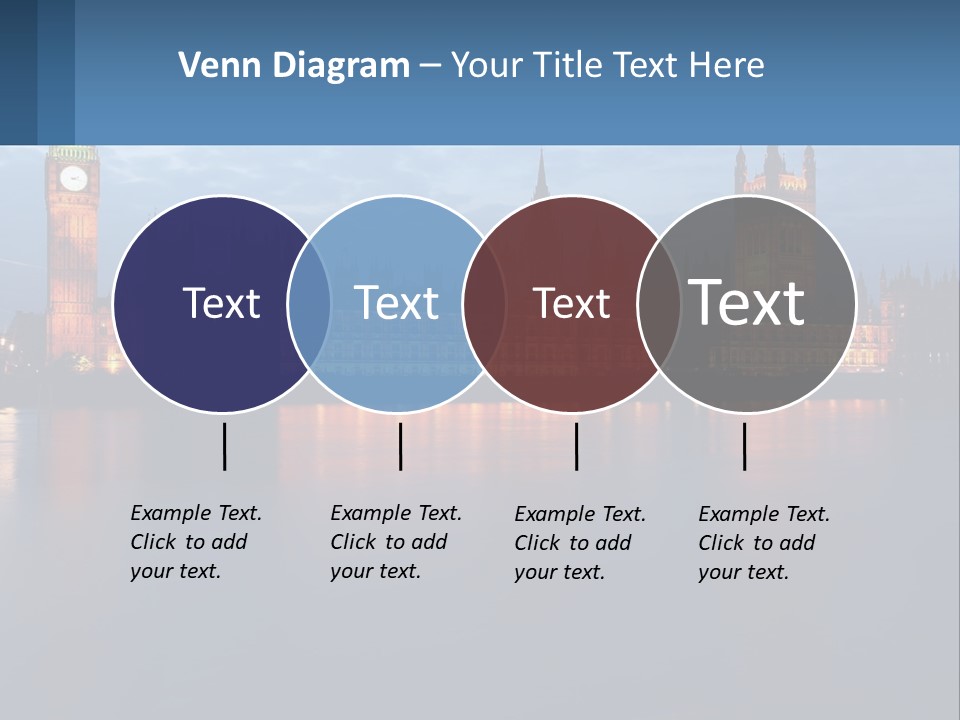 The Big Ben Clock Tower Towering Over The City Of London PowerPoint Template