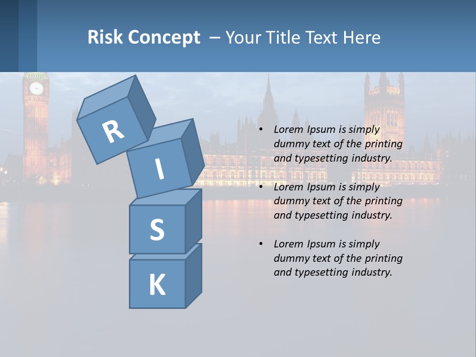The Big Ben Clock Tower Towering Over The City Of London PowerPoint Template