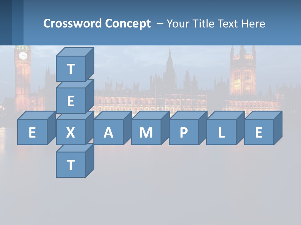 The Big Ben Clock Tower Towering Over The City Of London PowerPoint Template