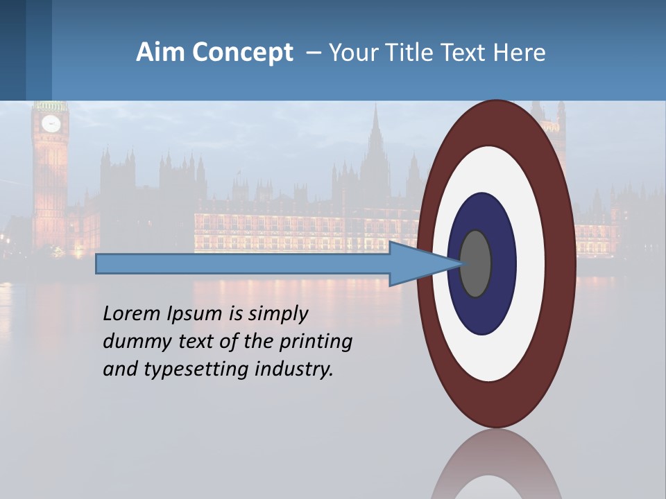 The Big Ben Clock Tower Towering Over The City Of London PowerPoint Template