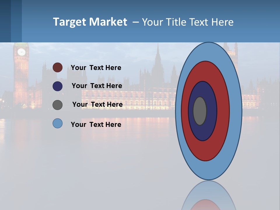 The Big Ben Clock Tower Towering Over The City Of London PowerPoint Template