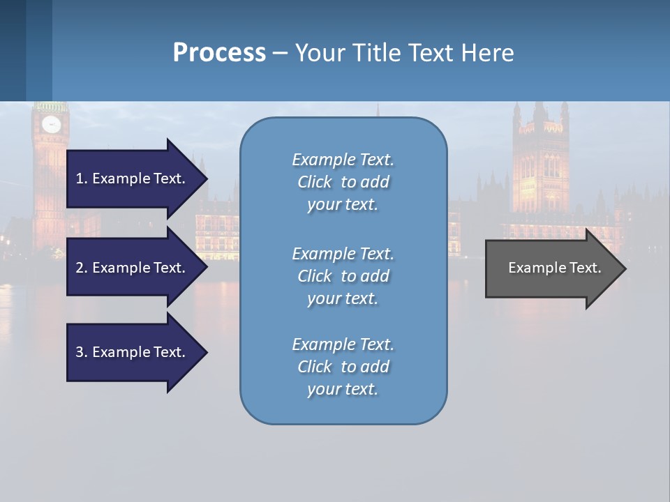 The Big Ben Clock Tower Towering Over The City Of London PowerPoint Template