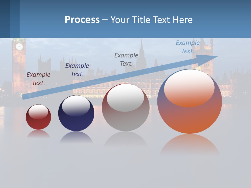 The Big Ben Clock Tower Towering Over The City Of London PowerPoint Template