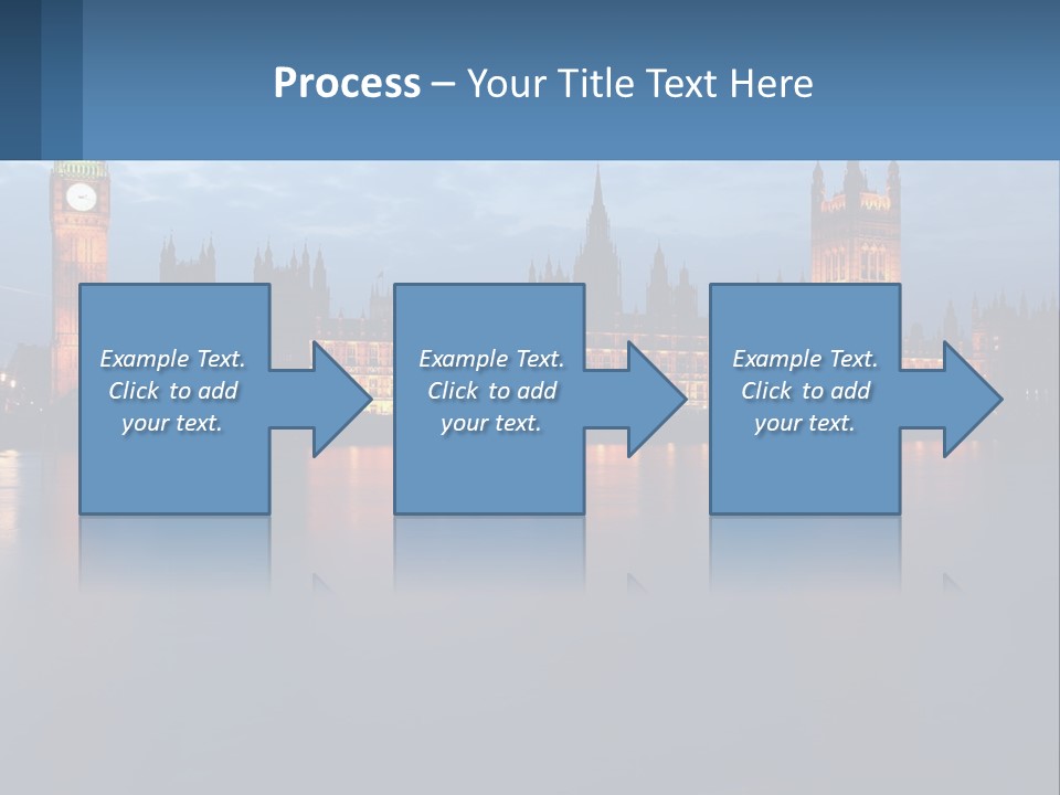 The Big Ben Clock Tower Towering Over The City Of London PowerPoint Template