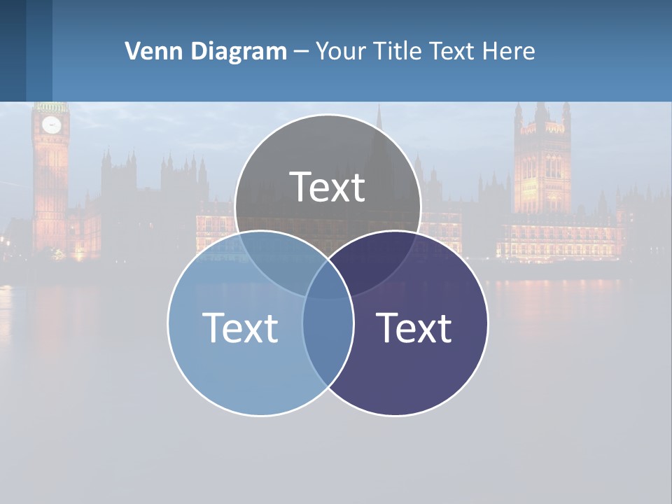 The Big Ben Clock Tower Towering Over The City Of London PowerPoint Template