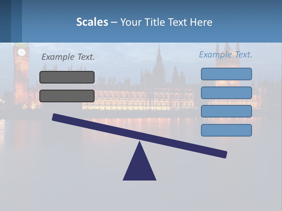 The Big Ben Clock Tower Towering Over The City Of London PowerPoint Template