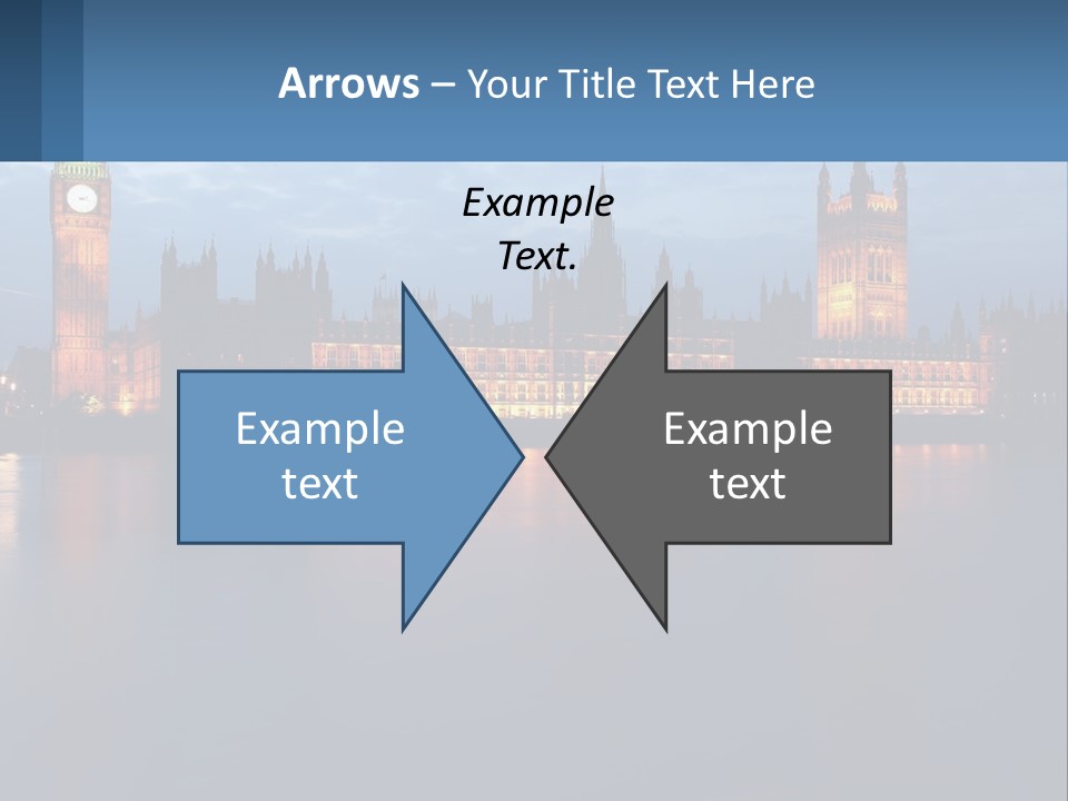 The Big Ben Clock Tower Towering Over The City Of London PowerPoint Template