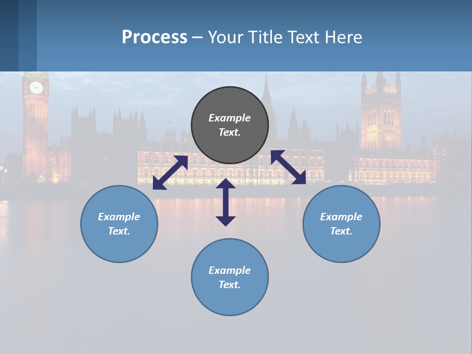 The Big Ben Clock Tower Towering Over The City Of London PowerPoint Template