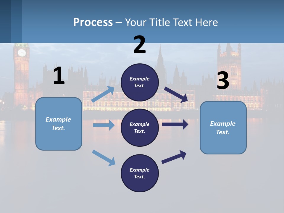 The Big Ben Clock Tower Towering Over The City Of London PowerPoint Template
