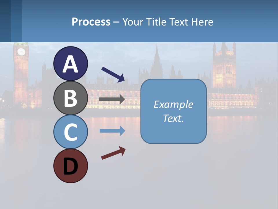 The Big Ben Clock Tower Towering Over The City Of London PowerPoint Template
