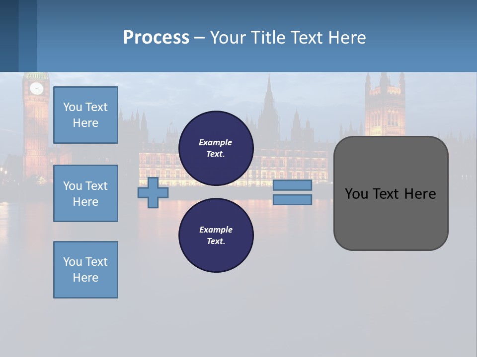 The Big Ben Clock Tower Towering Over The City Of London PowerPoint Template