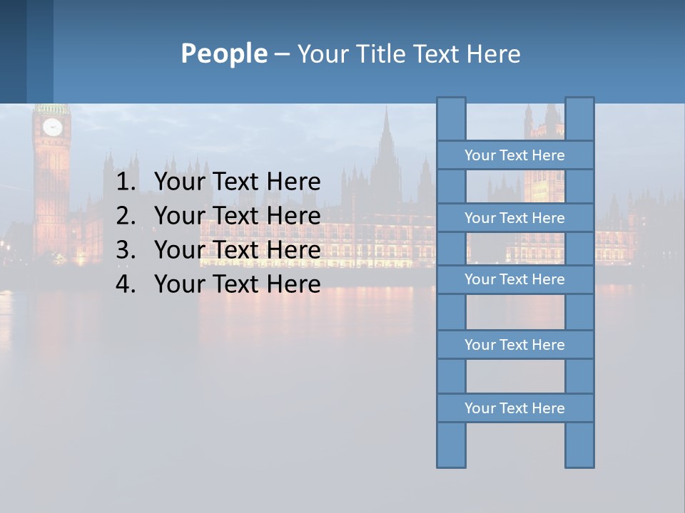 The Big Ben Clock Tower Towering Over The City Of London PowerPoint Template