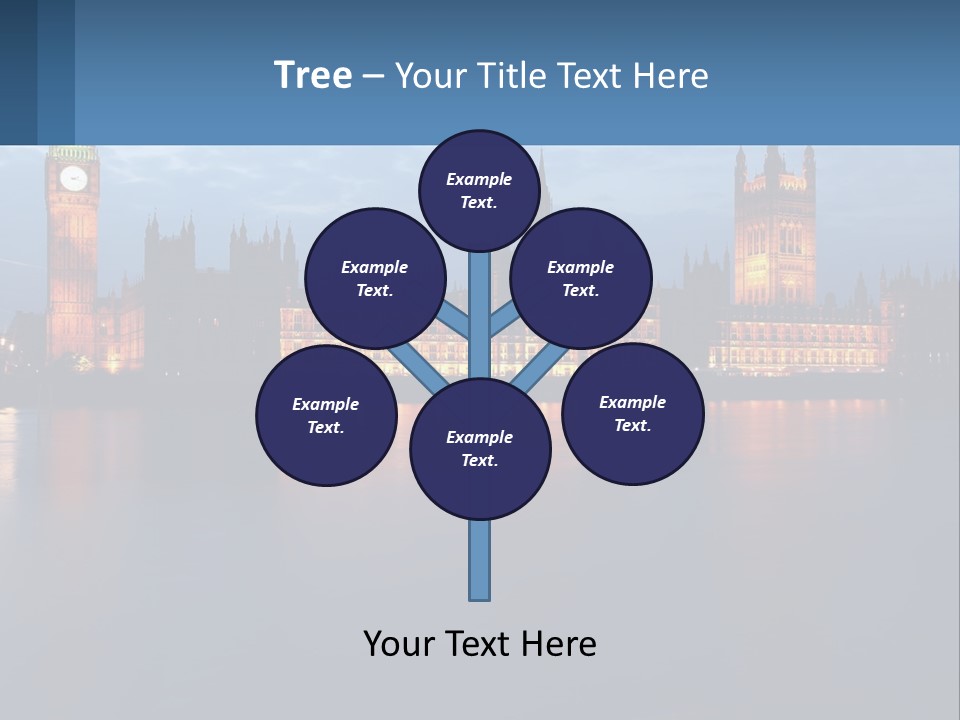 The Big Ben Clock Tower Towering Over The City Of London PowerPoint Template