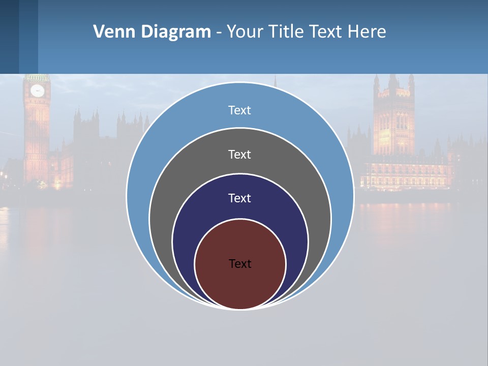 The Big Ben Clock Tower Towering Over The City Of London PowerPoint Template