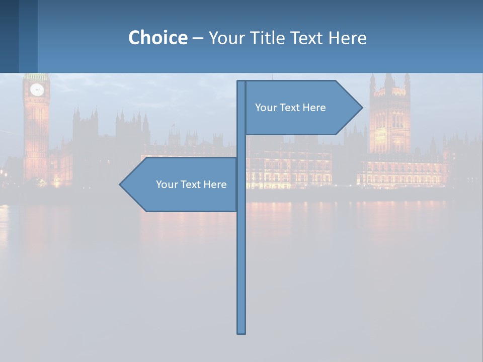 The Big Ben Clock Tower Towering Over The City Of London PowerPoint Template