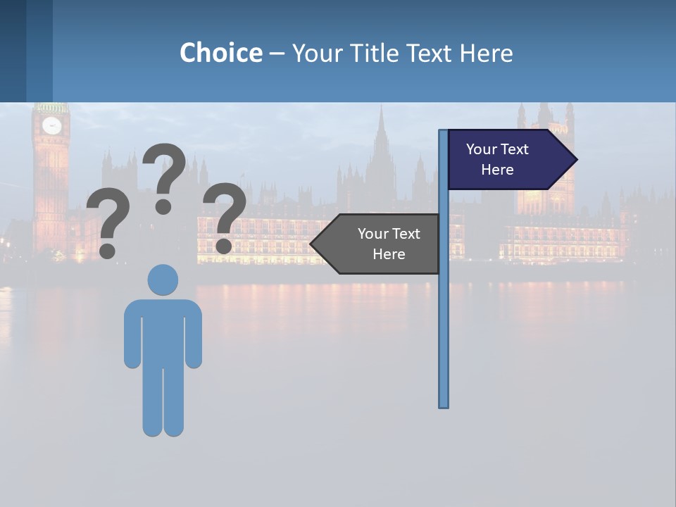 The Big Ben Clock Tower Towering Over The City Of London PowerPoint Template