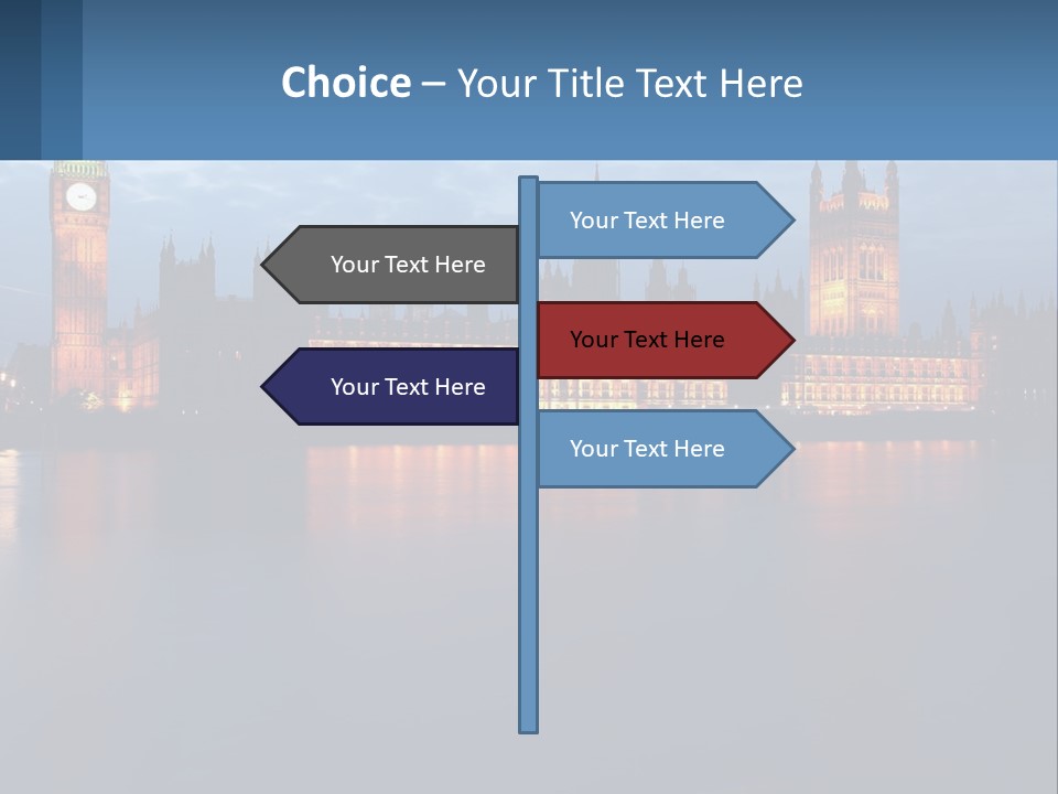 The Big Ben Clock Tower Towering Over The City Of London PowerPoint Template