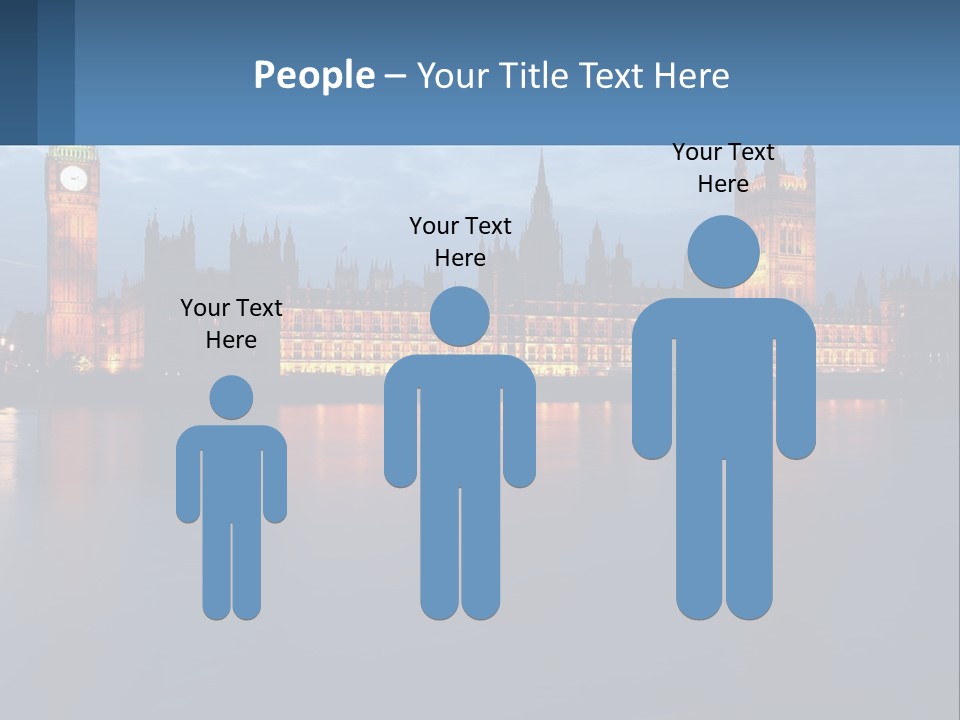 The Big Ben Clock Tower Towering Over The City Of London PowerPoint Template