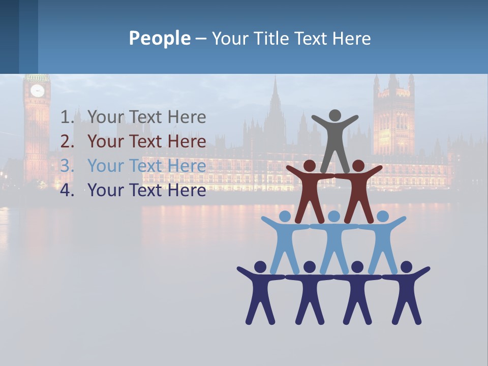 The Big Ben Clock Tower Towering Over The City Of London PowerPoint Template