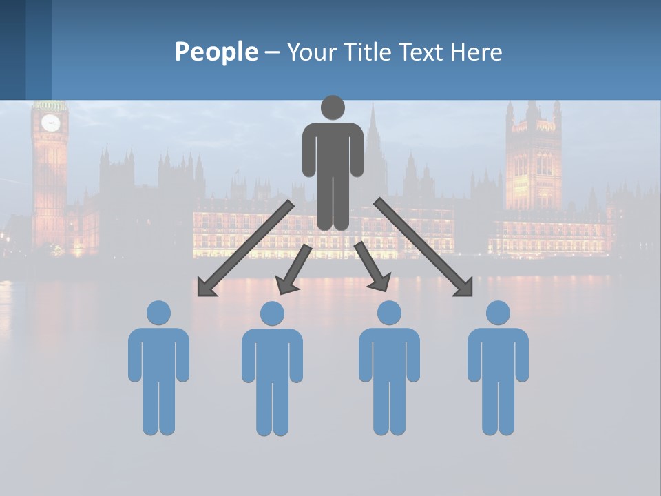 The Big Ben Clock Tower Towering Over The City Of London PowerPoint Template