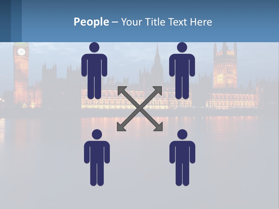 The Big Ben Clock Tower Towering Over The City Of London PowerPoint Template