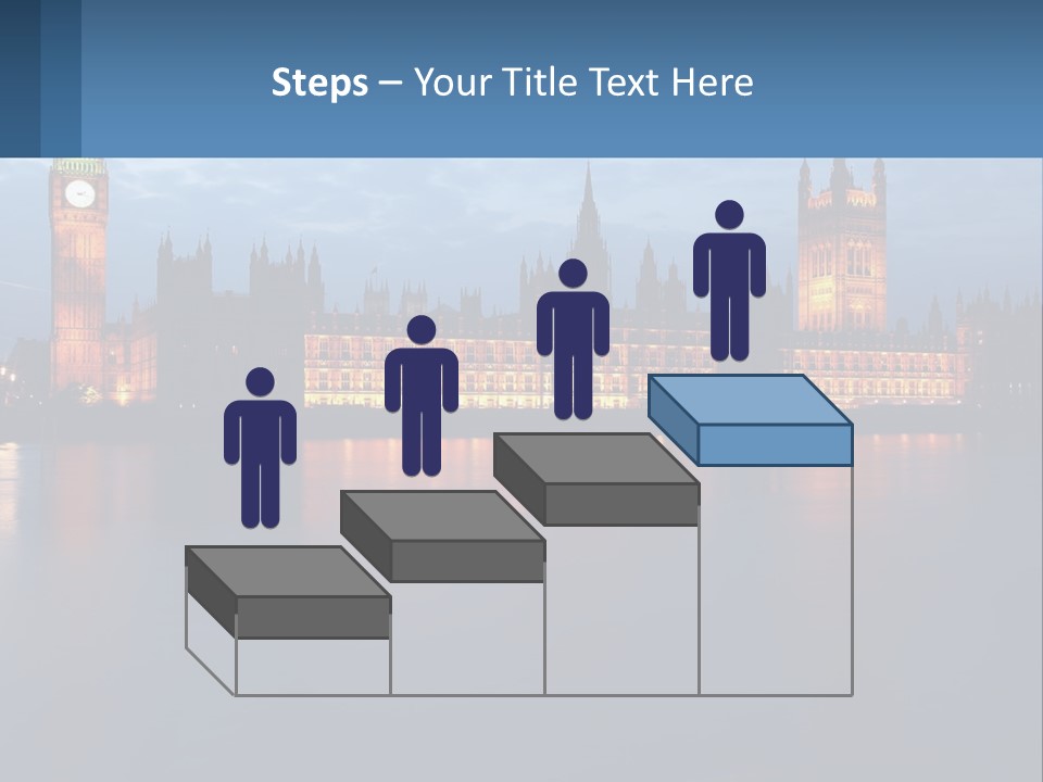 The Big Ben Clock Tower Towering Over The City Of London PowerPoint Template