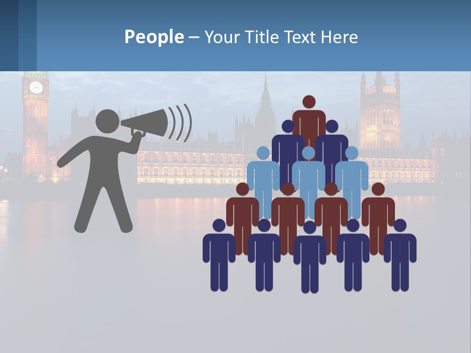 The Big Ben Clock Tower Towering Over The City Of London PowerPoint Template